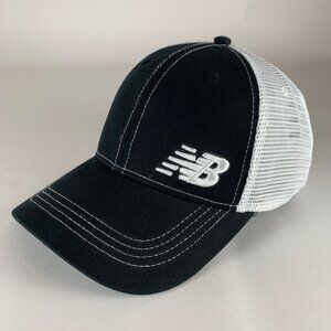 New Balance Black White Snapback Trucker Hat